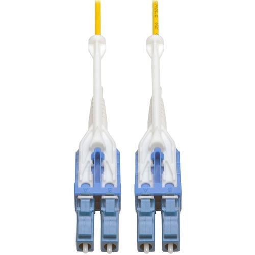 Tripp Lite N370-01M-T Duplex Singlemode 9/125 Fiber Patch Cable, Push/Pull Tabs, 1 m - 3.3 ft Fiber Optic Network Cable for Patch Panel, Switch, Network Device - First End: 2 x LC Male Network - Second End: 2 x LC Male Network - 10 Gbit/s - Patch Cable -