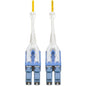 Tripp Lite N370-02M-T Duplex Singlemode 9/125 Fiber Patch Cable, Push/Pull Tabs, 2 m - 6.6 ft Fiber Optic Network Cable for Patch Panel, Switch, Network Device - First End: 2 x LC Male Network - Second End: 2 x LC Male Network - 10 Gbit/s - Patch Cable -