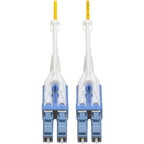 Tripp Lite N370-02M-T Duplex Singlemode 9/125 Fiber Patch Cable, Push/Pull Tabs, 2 m - 6.6 ft Fiber Optic Network Cable for Patch Panel, Switch, Network Device - First End: 2 x LC Male Network - Second End: 2 x LC Male Network - 10 Gbit/s - Patch Cable -