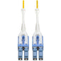 Tripp Lite N370-05M-T Duplex Singlemode 9/125 Fiber Patch Cable, Push/Pull Tabs, 5 m - 16.4 ft Fiber Optic Network Cable for Patch Panel, Switch, Network Device - First End: 2 x LC Male Network - Second End: 2 x LC Male Network - 10 Gbit/s - Patch Cable