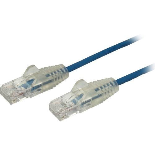 StarTech.com 10 ft CAT6 Cable - Slim CAT6 Patch Cord - Blue Snagless RJ45 Connectors - Gigabit Ethernet Cable - 28 AWG - LSZH (N6PAT10BLS) - Slim CAT6 cable is 36% thinner than a standard CAT 6 network cable - Patch cable is tested to comply with Categor