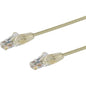 StarTech.com 10 ft CAT6 Cable - Slim CAT6 Patch Cord - Gray Snagless RJ45 Connectors - Gigabit Ethernet Cable - 28 AWG - LSZH (N6PAT10GRS) - Slim CAT6 cable is 36% thinner than a standard CAT 6 network cable - Patch cable is tested to comply with Categor