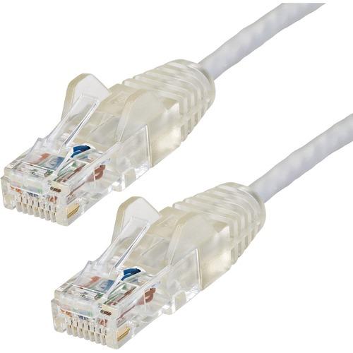 StarTech.com 1 ft CAT6 Cable - Slim CAT6 Patch Cord - Gray - Snagless RJ45 Connectors - Gigabit Ethernet Cable - 28 AWG - LSZH (N6PAT1GRS) - Slim CAT6 cable is 36% thinner than a standard CAT 6 network cable - Patch cable is tested to comply with Categor