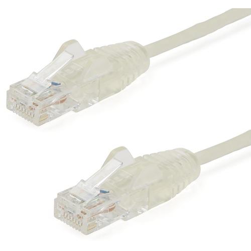 StarTech.com 6 ft CAT6 Cable - Slim CAT6 Patch Cord - Gray - Snagless RJ45 Connectors - Gigabit Ethernet Cable - 28 AWG - LSZH (N6PAT6GRS) - Slim CAT6 cable is 36% thinner than a standard CAT 6 network cable - Patch cable is tested to comply with Categor