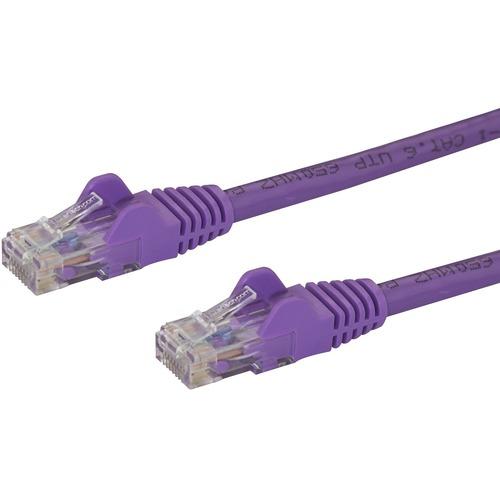 StarTech.com 10ft CAT6 Ethernet Cable - Purple Snagless Gigabit - 100W PoE UTP 650MHz Category 6 Patch Cord UL Certified Wiring/TIA - 10ft Purple CAT6 Ethernet cable delivers Multi Gigabit 1/2.5/5Gbps & 10Gbps up to 160ft - 650MHz - Fluke tested to ANSI/