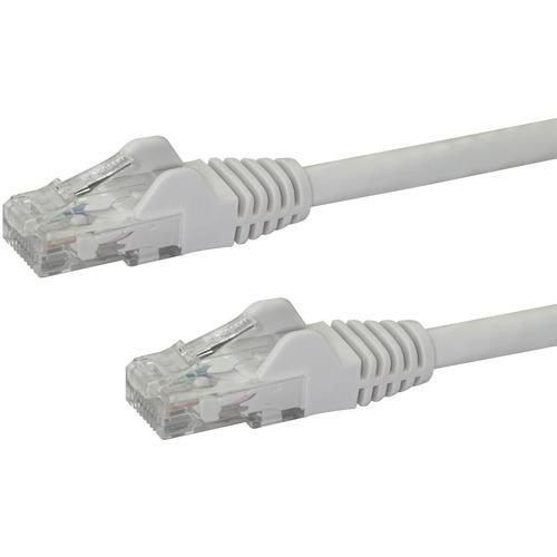 StarTech.com 12ft CAT6 Ethernet Cable - White Snagless Gigabit - 100W PoE UTP 650MHz Category 6 Patch Cord UL Certified Wiring/TIA - 12ft White CAT6 Ethernet cable delivers Multi Gigabit 1/2.5/5Gbps & 10Gbps up to 160ft - 650MHz - Fluke tested to ANSI/TI