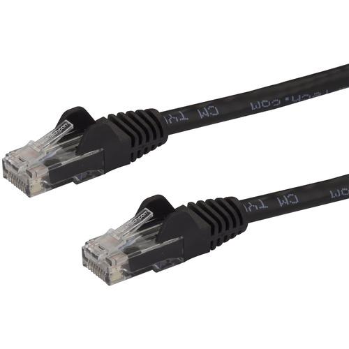 StarTech.com 14ft CAT6 Ethernet Cable - Black Snagless Gigabit - 100W PoE UTP 650MHz Category 6 Patch Cord UL Certified Wiring/TIA - 14ft Black CAT6 Ethernet cable delivers Multi Gigabit 1/2.5/5Gbps & 10Gbps up to 160ft - 650MHz - Fluke tested to ANSI/TI