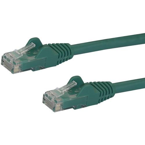 StarTech.com 14ft CAT6 Ethernet Cable - Green Snagless Gigabit - 100W PoE UTP 650MHz Category 6 Patch Cord UL Certified Wiring/TIA - 14ft Green CAT6 Ethernet cable delivers Multi Gigabit 1/2.5/5Gbps & 10Gbps up to 160ft - 650MHz - Fluke tested to ANSI/TI