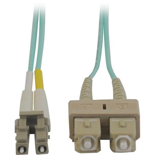 Tripp Lite Aqua Duplex Fiber Patch Cable - SC Male - LC Male - 3m