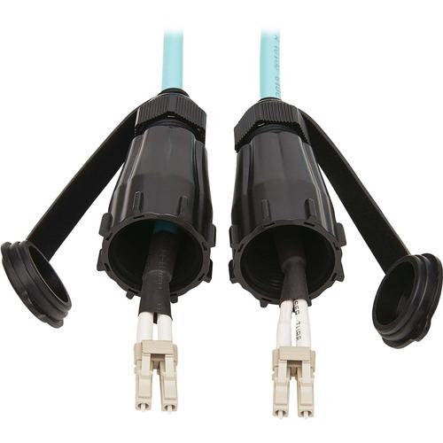 Tripp Lite N820-10M-IND 10Gb Duplex Multimode 50/125 OM3 Fiber Patch Cable, Aqua, 10 m - 32.8 ft Fiber Optic Network Cable for Network Device, Patch Panel, Wallplate - First End: 2 x LC Male Network - Second End: 2 x LC Male Network - 10 Gbit/s - Patch C