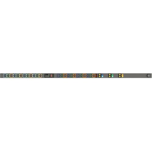 Vertiv Geist MNR3EGB1-24PBB3-3TL56A0A10-S-A 24-Outlets PDU - Monitored - NEMA L22-30P - 12 x U-Lock IEC 60320 C13, 12 x U-Lock IEC 60320 C19 - 230 V AC, 415 V AC - Network (RJ-45) - 0U - Vertical - Rack-mountable