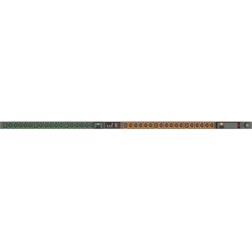 Vertiv Geist MNS3EGW1-36PT68-3TL6A0A10-S 36-Outlets PDU - Switched - NEMA L6-30P - 30 x U-Lock IEC 60320 C13, 6 x U-Lock IEC 60320 C19 - 230 V AC - Network (RJ-45) - 0U - Vertical - Rack-mountable