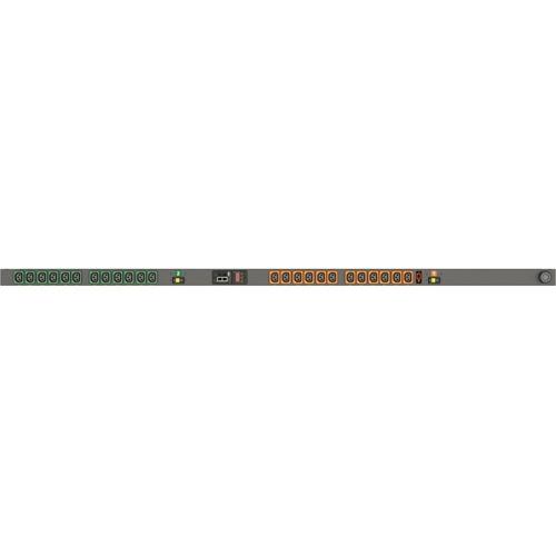 Vertiv Geist MNU3EGB1-24L138-3TL6A0A10-S 24-Outlets PDU - Switched - NEMA L6-30P - 24 x U-Lock IEC 60320 C13 - 230 V AC - Network (RJ-45) - 0U - Vertical - Rack-mountable