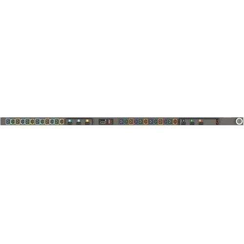 Vertiv Geist MNU3EGW1-24PBB8-5CS15A0A10-S-A 24-Outlet PDU - Switched - 3P+E CA - 12 x U-Lock IEC 60320 C13, 12 x U-Lock IEC 60320 C19 - 230 V AC - Network (RJ-45) - 0U - Vertical - Rack-mountable