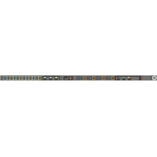 Vertiv Geist MNU3EGW1-24PBB8-6PS15B0A10-S-A 24-Outlet PDU - Switched - 3P+E (IP44) - 12 x U-Lock IEC 60320 C13, 12 x U-Lock IEC 60320 C19 - 230 V AC - Network (RJ-45) - 0U - Vertical - Rack-mountable