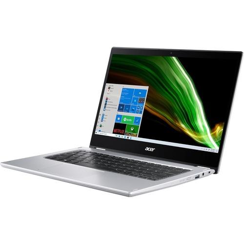 Acer Spin 1 SP114-31 SP114-31-C211 14" Touchscreen 2 in 1 Notebook - HD - 1366 x 768 - Intel Celeron N4500 Dual-core (2 Core) 1.10 GHz - 4 GB RAM - 128 GB Flash Memory - Pure Silver - Windows 10 Home in S mode - Intel UHD Graphics - English (US), French