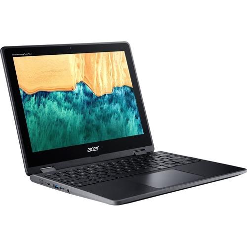 Acer Chromebook Spin 512 R851TN R851TN-P9XE 12" Touchscreen 2 in 1 Chromebook - 1366 x 912 - Intel Pentium Silver N5000 Quad-core (4 Core) 1.10 GHz - 8 GB RAM - 64 GB Flash Memory - Shale Black - Chrome OS - Intel UHD Graphics 605 - In-plane Switching (I