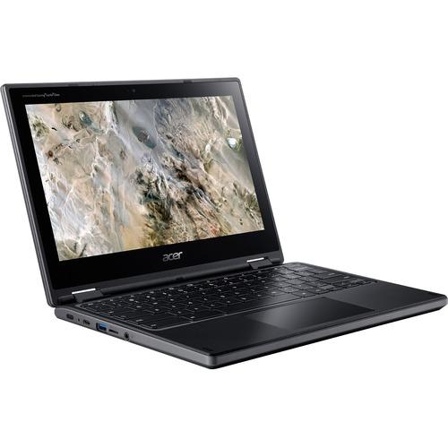 Acer R721T R721T-48A0 11.6" Touchscreen 2 in 1 Chromebook - HD - 1366 x 768 - AMD A-Series (7th Gen) A4-9120C Dual-core (2 Core) 1.60 GHz - 4 GB RAM - 32 GB Flash Memory - Shale Black - Chrome OS - AMD Radeon R4 Graphics - In-plane Switching (IPS) Techno