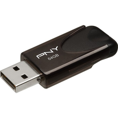 PNY 64GB AttachÃ© 4 USB 2.0 Flash Drive - 64 GB - USB 2.0 - Black - 1 Year Warranty