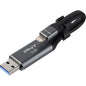 PNY DUO LINK USB 3.0 OTG Flash Drive For iPhone and iPad - 64 GB - Lightning, USB 3.0 Type A - 1 Year Warranty - PuriLite