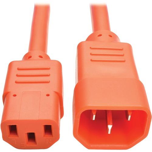 Tripp Lite P004-006-AOR Power Extension Cord - For Computer, Scanner, Printer, Monitor, Power Supply, Workstation - 230 V AC / 10 A - Orange - 6 ft Cord Length