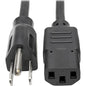 Tripp Lite 6ft Computer Power Cord Cable 5-15P to C13 10A 18AWG 6' - 1.83m