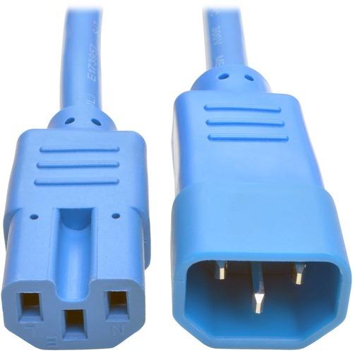 Tripp Lite P018-003-ABL Standard Power Cord - For PDU, UPS - 250 V AC / 15 A - Blue - 3 ft Cord Length