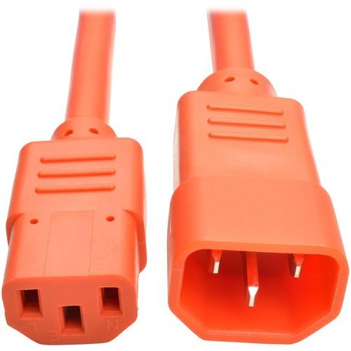 Tripp Lite P018-003-AOR Standard Power Cord - For PDU, UPS - 250 V AC / 15 A - Orange - 3 ft Cord Length