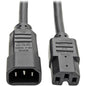 Tripp Lite 10ft Computer Power Cord Cable C14 to C15 Heavy Duty 16A 14AWG 10' - For Server, PDU, UPS - 14 Gauge - 100 V AC / 15 A, 250 V AC - Black - 10 ft Cord Length