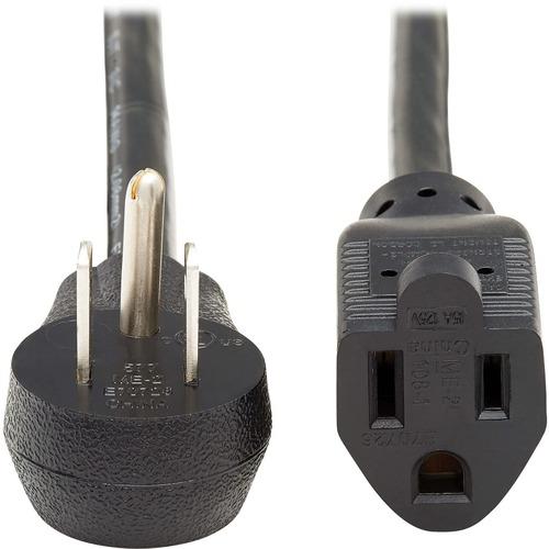Tripp Lite P024-003-13A15D Power Extension Cord - For PC, Monitor, Printer, Home Theater, Desktop Computer, PDU, UPS, Workstation, Power Adapter, Transformer, Surge Protector - 120 V AC / 13 A - Black - 3 ft Cord Length - North America