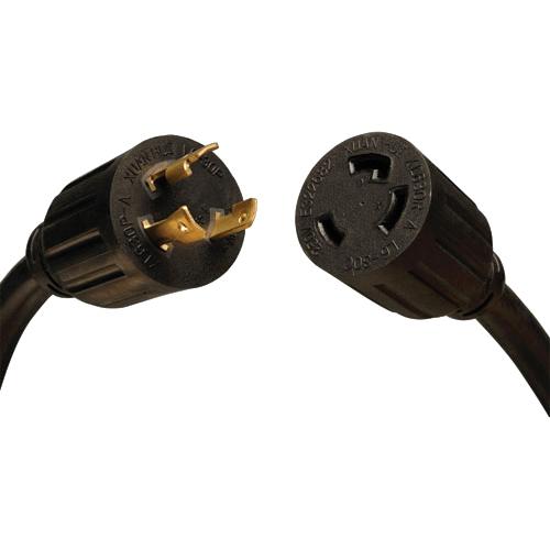 Tripp Lite 8ft Power Cord Extension Cable L6-30P to L6-30R Heavy Duty 30A 10AWG 8' - 250 V AC / 30 A - Black - 8 ft Cord Length