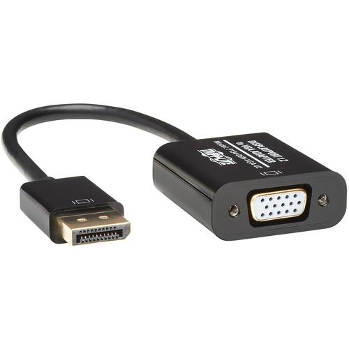 Tripp Lite 6in DisplayPort to VGA Adapter Active Converter DP to VGA M/F DPort 1.2 6" - 6" DisplayPort/VGA Video Cable for Video Device, Monitor, Projector, TV, Graphics Card - First End: 1 x DisplayPort Male Digital Video - Second End: 1 x HD-15 Female
