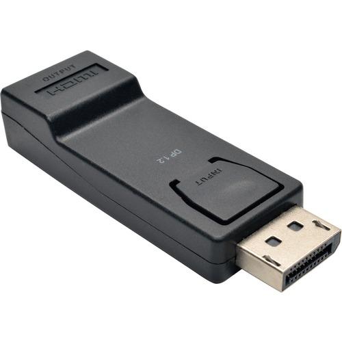 Tripp Lite DisplayPort to HDMI Adapter DP to HDMI Compact 4K x 2K M/F DPort 1.2 - 1 x DisplayPort Male Digital Audio/Video - 1 x HDMI Female Digital Audio/Video - 1920 x 1080 Supported - Black