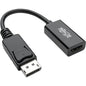 Tripp Lite DisplayPort to HDMI 2.0 Adapter-M/F, Latching Connector, 4K@60 Hz, 6 in., Black - 6" DisplayPort/HDMI A/V Cable for Projector, Monitor, Audio/Video Device, Notebook, HDTV - First End: 1 x DisplayPort Male Digital Audio/Video - Second End: 1 x