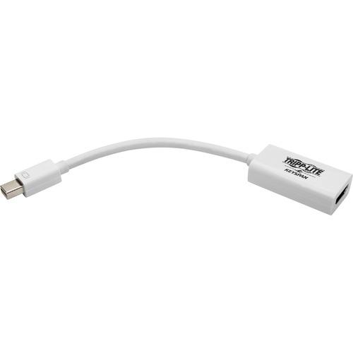 Tripp Lite P137-06N-H2V2 Keyspan Mini DisplayPort 1.2 to HDMI Active Adapter (M/F), 6 in - 6" HDMI/Mini DisplayPort A/V Cable for Projector, Monitor, TV, Audio/Video Device, Graphics Card - First End: 1 x Mini DisplayPort Male Digital Audio/Video - Secon