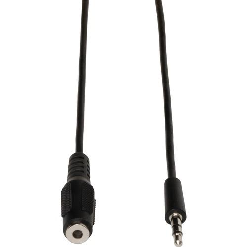 Tripp Lite 25ft Mini Stereo Audio Extension Cable Shielded 3.5mm M/F 25' - 25 ft Mini-phone Audio Cable for Audio Device, Speaker - First End: 1 x Mini-phone Female Stereo Audio - Second End: 1 x Mini-phone Male Stereo Audio - Extension Cable - Shielding