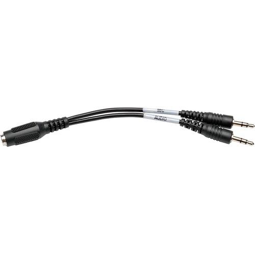 Tripp Lite 6in 4-Position Female to 3x2-Position Male Audio Headset Splitter Adapter 3.5mm 6" - 6" Mini-phone Audio Cable for Audio Device, Headset, Microphone - First End: 1 x Mini-phone Female Stereo Audio - Second End: 2 x Mini-phone Male Stereo Audio