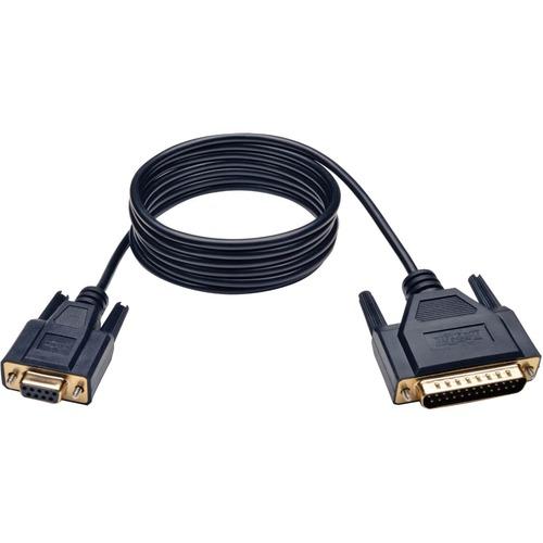 Tripp Lite 6ft Null Modem Serial RS232 Cable Adapter DB9 to BD25 F/M 6' - DB-9 Female - DB-25 Male - 1.83m