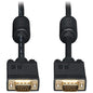 Tripp Lite 35ft VGA Coax Monitor Cable with RGB High Resolution HD15 M/M 35' - 35 ft VGA Video Cable for Video Device, Monitor - First End: 1 x HD-15 Male VGA - Second End: 1 x HD-15 Male VGA - Shielding - Gold Plated Connector - Gold Plated Contact - Bl