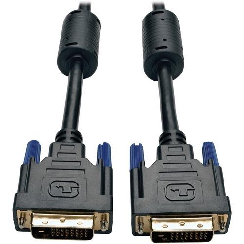 Tripp Lite 3ft DVI Dual Link Digital TMDS Monitor Cable Shielded DVI-D M/M 3' - 3 ft DVI Video Cable - First End: 1 x DVI-D Male Digital Video - Second End: 1 x DVI-D Male Digital Video - Shielding - Gold Plated Contact - Black