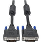 Tripp Lite DVI-I Dual-Link Digital/Analog Monitor Cable (M/M), 2560 x 1600 (1080p), 10 ft. - 10 ft DVI Video Cable for Video Device, Monitor, TV, Projector, Notebook - First End: 1 x DVI-I (Dual-Link) Male Video - Second End: 1 x DVI-I (Dual-Link) Male V