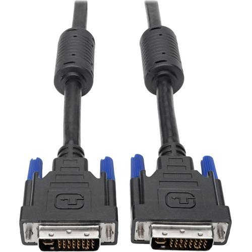 Tripp Lite DVI-I Dual-Link Digital/Analog Monitor Cable (M/M), 2560 x 1600 (1080p), 10 ft. - 10 ft DVI Video Cable for Video Device, Monitor, TV, Projector, Notebook - First End: 1 x DVI-I (Dual-Link) Male Video - Second End: 1 x DVI-I (Dual-Link) Male V