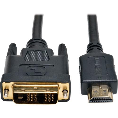 Tripp Lite 20ft HDMI to DVI-D Digital Monitor Adapter Video Converter Cable M/M 20' - 20 ft DVI-D/HDMI Video Cable for Video Device, TV, Plasma, Projector, HDTV Set-top Boxes, DVD Player, Monitor, A/V Receiver, Digital TV, LCD TV - First End: 1 x HDMI Ma
