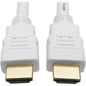 Tripp Lite P568-010-WH High-Speed HDMI 4K Cable (M/M), White, 10 ft. - 10 ft HDMI A/V Cable for Audio/Video Device, Blu-ray Player, Gaming Console, Camera, A/V Receiver, Monitor, Projector, TV, iPad, Digital Video Recorder, Digital Signage Display, ... -