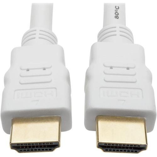 Tripp Lite P568-010-WH High-Speed HDMI 4K Cable (M/M), White, 10 ft. - 10 ft HDMI A/V Cable for Audio/Video Device, Blu-ray Player, Gaming Console, Camera, A/V Receiver, Monitor, Projector, TV, iPad, Digital Video Recorder, Digital Signage Display, ... -