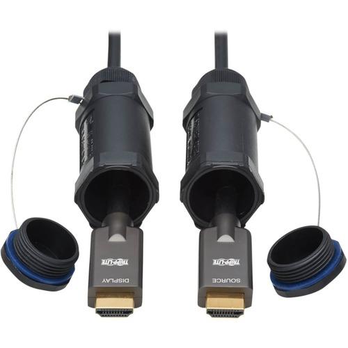 Tripp Lite P568FA-100M-WR Fiber Optic Audio/Video Cable - 328.1 ft Fiber Optic A/V Cable for Audio/Video Device, Notebook, Tablet, Blu-ray Player, Gaming Console, Security Camera, HDTV, Monitor, Projector, Home Theater System, Receiver, ... - First End: