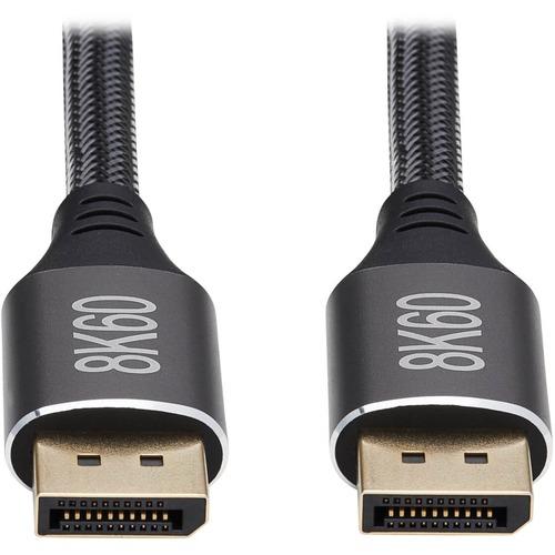 Tripp Lite P580-006-8K6 DisplayPort 1.4 Cable, 8K UHD @ 60 Hz, M/M, Black, 6 ft. - 6 ft DisplayPort A/V Cable for Audio/Video Device, HDTV, PC, Monitor, Gaming Computer, Blu-ray Player, Gaming Console, Notebook, Tablet, TV, Projector, ... - First End: 1