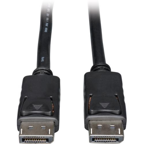 Tripp Lite DisplayPort Cable with Latches (M/M) 30-ft - 30 ft DisplayPort A/V Cable for Monitor, Audio Device, Home Theater System - First End: 1 x DisplayPort Male Digital Audio/Video - Second End: 1 x DisplayPort Male Digital Audio/Video - Black