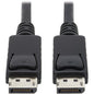 Tripp Lite P580AB-006 High-Speed DisplayPort Antibacterial Cable, M/M, Black, 6 ft. - 6 ft DisplayPort A/V Cable for Audio/Video Device, Blu-ray Player, Gaming Console, Notebook, Tablet, Monitor, Projector, Audio/Video Box, PC, Satellite TV, Receiver, ..