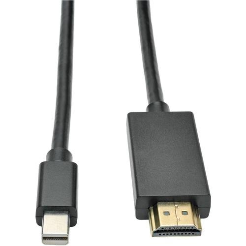 Tripp Lite Mini DisplayPort to HD Cable Adapter - 6 ft HDMI/Mini DisplayPort A/V Cable for Audio/Video Device, TV, Monitor - First End: 1 x Mini DisplayPort Male Digital Audio/Video - Second End: 1 x HDMI Male Digital Audio/Video - Black - 1 Each